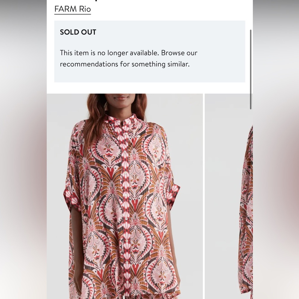 Farm Rio Pineapple Jewelry Metallic Thread Cover-Up Shirt